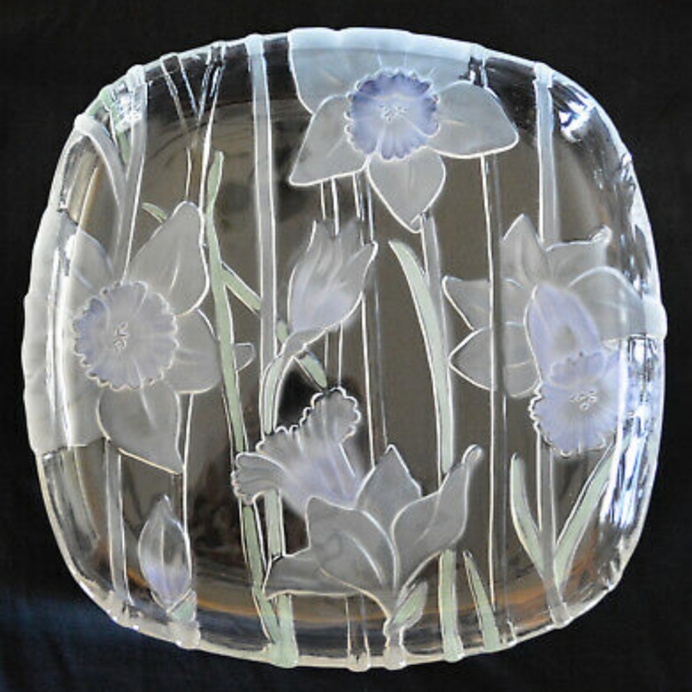 Mikasa Studio Nova Crystal Daffodil Serving Tray